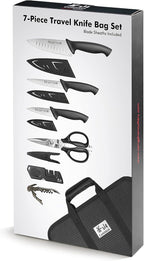 Cangshan Horizon Series 1026689 Swedish 14C28N Steel 7-Piece Travel Knife Bag Set