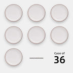 Stoneware Narrow Rim Brown Speckle, Plate 6.5", Case of 36