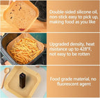 7.5 Inch Air Fryer Liner Disposable, 300Pcs Air Fryer Paper Liners, Oil-Proof & High-Temperature Resistant Parchment Baking Paper for Air Fryer, Microwave and Oven（Bottom Is 6.3 Inch）