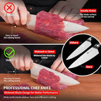 MAD SHARK Kitchen Knife Set, Professional Kitchen Knives 5PC Chef Knife Sets, German High Carbon Stainless Steel, Ultra Sharp Cooking Knives with Gift Box