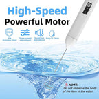 Rechargeable Milk Frother Handheld, 3 Speeds Electric Coffee Mixer Wand with Stainless Steel Whisk for Hot Chocolate, Eggs, Latte, Cappuccino (White)