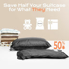 Essential Vacuum Bags for Travel Luggage, Reusable Compression Bags for Checked Suitcases, Vacuum Seal Spacesaver for Cloth Packing(2 Medium No Pump)