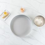 Restaurantware-Met Lux 16 x 3 Inch Straight-Sided Baking Tins, 12 Round Cake Pans - Oven-Ready, Freezable, Anodized Aluminum Round Baking Pans, Greaseproof, For Layer Birthday Cakes