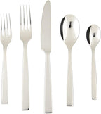 Fortessa Spada 18/10 Stainless Steel Flatware, 5 Piece Place Setting, Service for 1