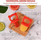 Sakolla Baby Popsicle Molds Mini 6-Cavity Silicone Ice Pop Mold with Sticks Breastmilk Popsicle Molds for Teething Relief Toddler Popsicle Mold for Ice Cream Frozen Yogurt and Fruit Juice (Red)