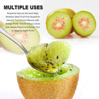 Grapefruit Spoon Serrated Edge Knife Stainless Steel Fruit Knife Grapefruit Utensils Tool Dessert Spoons for Citrus Lemon Kiwi Melon Lime Pitaya Apple Fruit Puree