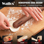 Walfos Mini Rolling Pin Set - Small Natural Wooden Rolling Pins, Baking Dough Roller for Pizza, Pie, Pasta, Bread, Pastry, No Coating (8inch)