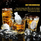 Grenade Ice Cube Mold Large 3D Chocolate Cake Mold Silicone Ice Maker for Whiskey Cocktail, Ideal for Baking