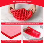 Silicone Ice Cube Tray with Leak-Proof Lid & Storage Bin for Freezer – BPA-Free 36-Piece Nugget Ice Molds, Spill-Resistant Cover & Ice Scoop Container Cover