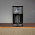 Cuisinart 14-Cup Coffee Maker, Programmable PerfecTemp Glass Carafe Coffee Machine with 1-4 Cup Setting, Brew Strength Control and Brew Pause, Stainless Steel, DCC-3200BKSNAS, Black