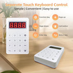 Restaurant Pager System 20 Coaster Pagers and Beepers, Restaurant Beepers Buzzers System with Vibration Flashing Buzzer Queue Wireless Calling System for Food Truck Church Nursery Coffee Shop Bar