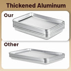 6 Pack Full Size Baking Sheet Pan Aluminum Commercial Pan for Oven Freezer Bakery Hotel Restaurant 18" × 26"