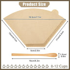 600 Count #4 Coffee Filter 8-12 cup, Disposable Cone Coffee Filters For Pour Over and Drip Coffee Maker