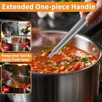Deep Stainless Steel 13.7 Inches Newness Soup Ladle,[Rustproof, Heat Resistance, Integral Forming]Resilient 304 Stainless Steel Soup Spoon with Vacuum Ergonomic Round Handle, Cooking Spoon for Kitchen