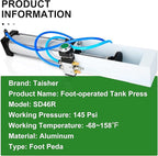 TAISHER Push Valve Aluminum Can Crusher，Eco-Friendly Recycling Tool，Heavy Duty Pneumatic Cylinder Soda Beer Can Crusher