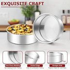 LIANYU 6 Inch Cake Pans Set of 6, Round Layer Cake Tins for Baking, Stainless Steel Round Baking Pan, Bakeware for Oven & Dishwasher, Non Toxic & Heavy Duty