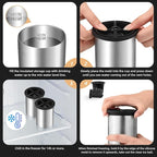 Clear Ice Cube Maker, 2.5 Inch Stainless Steel Crystal Large Clear Ice Ball Maker, Silicone Ice Cube Mold for Cocktails, Drinks & Bourbon, Whiskey Gifts for Men, Metal Color(2 Pack)