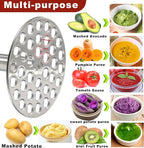 Potatoes Masher, Heavy Duty Potato Masher-316 Stainless Steel, Hand Mashed Potato Mashers & Potatoes Tool-Long Handle for Potatoes, Avocado, Tomatoes, Avocados, Beans, Fruit and Vegetables