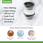 Tovolo Tennis Ice Cube Molds Pack of 2 Large Craft Ice Spheres for Cocktails Summer Drinks, Dishwasher Safe Stackable Silicone BPA Free Tennis Ice Mold Gift for Sports Fans