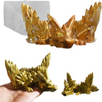 Dragon Diamond Resin Mold - Round Dinosaur Animal 3D Candle Making Mold for Home Decor