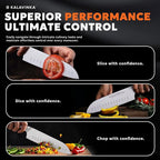 7 Inch Santoku Knife, German Stainless Steel, Razor Sharp Multipurpose Kitchen Knife with Balanced Handle and Gifted Sheath, Grilling Tools (SAMJNA)