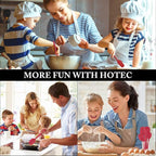 HOTEC Heat Resistant 600℉ BPA-Free Silicone Rubber Spatula Set, Kithchen Cooking Spatulas, Baking, Mixing, for Non Stick Cookware, Dishwasher Safe, Red Set of 5