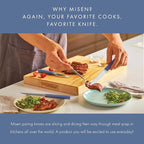 Misen Paring Knife – Precision Kitchen Knife with High-Carbon Stainless Steel Blade – Ergonomic Handle for Peeling, Trimming, and Slicing – Lightweight, Versatile Tool for All Culinary Tasks - Blue