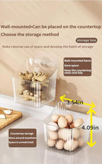 6Pack Wall Mount Organizer, Adhesive Cabinet Door Storage Bins, Clear Makeup Containers, Stackable Organizer Basket for Kitchen, Bathroom, Cabinet, Pantry, Office，Refrigerator Small Items storage