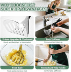 Potato Masher Stainless Steel Heavy Duty Mashed Potato Masher Kitchen Tool for Mashed Potatoes, Bean,Vegetable,Fruits, Avocados, Meat,Dishwasher Safe, 10 Inch