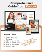 Kootek Aluminium Cake Turntable, 12 Inch Rotating Cake Stand, 35 pcs Cake Decorating Kit Supplies with 24 Numbered Icing Piping Tips, 2 Frosting Spatula, Pastry Bags and Other Baking Tools