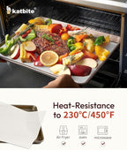 Katbite 200Pcs 9x13 inch Heavy Duty Parchment Paper Sheets, Precut Parchment Paper for Quarter Sheet Pans Liners, Baking Cookies, Bread, Meat, Pizza, Toaster Oven (9"x13")