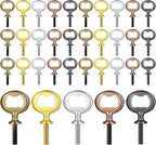 Patelai 30 Pieces Metal Bottle Opener Kit Blank Stainless Steel Bottle Opener Inserts Hardware for Wedding Wine Party DIY Project Craft Wood Turning