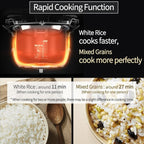 CUCHEN CRH-TWS1010PWUS, Full Stainless Inner Pot, Induction Heating Dual Pressure Rice Cooker,10 Person, 10-cup, 2.28 Quarts (uncooked), 20-cup, 4.56 Quarts (cooked), Dual Pressure Low and Hi, Auto Steam Clean, Slow Cooker, Steam Cooker