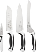 Mercer Culinary Millennia 5-Piece Magnetic Board Set, Rubberwood, White Handles