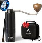 Manual Coffee Grinder with Adjustable Grind Setting -420 Steel Burr Hand Grinder for Espresso, French Press, Pour Over -Portable Coffee Bean Grinder for Travel, Office, Gift
