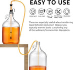 3/8" Auto Siphon Beer Bottle Siphon Pump Wine Siphon Regular Siphoning Kit Transfer Pump for Gallon Jugs, Wine, Beer, Mead, or Kombucha with 5Ft Clear Silicone Hose (2 Pcs)