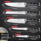 MAD SHARK Kitchen Knife Set, Ultra Sharp Chef Knife Set with Ergonomic Handle, High Carbon Stainless Steel Knives Set for Kitchen, 5 Piece Cooking Knives Sets with Gift Box