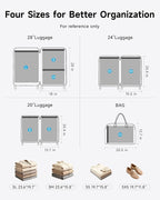 20 Pack Travel Vacuum Seal Bags with Rechargeable Electric Pump, 4 Sizes Space Saver Vacuum Storage Bags for Luggage, Suitcase & Home Organization, Reuseable Vacuum Seal Bags for Clothing