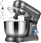 VIVOHOME 4.75 Quart Stand Mixer, 8 Speed Kitchen Electric Food Mixer, Household Stand Mixer for Baking, Cake, Bread with Beater, Dough Hook, Wire Whip and Egg Separator, Gray