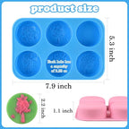 Moukiween Circular Silicone Soaps Mold,Loofah Soaps Molds,2PCS Silicone Soap Mold,Suitable for Making Soap,Bath Bombs,Shampoo Sticks,Candles and DIY Resin Handicrafts