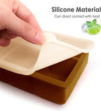 Silicone Ice Cube Trays with Lids,Large Square Ice Cube Molds for Freezer, Whiskey, Cocktail, Stackable Flexible and Reusable & Easy Release BPA Free (2 Pack&Dark Gray and Golden)