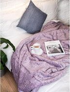 Premium Sherpa Melange Throw Blanket for Couch, Sofa by Pavilia | Soft, Fluffy, Plush, Warm, Cozy | Fuzzy Lightweight Microfiber, Purple Wine Luxury Modern Reversible TV Blanket | 50 x 60 Inches
