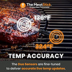 MeatStick Wireless Meat Thermometer for Grilling, Smoking, BBQ, Air Fryer, Deep Frying, Oven, Sous Vide