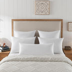 20x20 Decorative Throw Pillow Inserts-Down Feather Pillow Inserts-Square-Cotton Fabric-Set of 2-White.