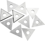 Paint Scraper Carbide Blades Double-Edged Reversible Replacement Blade (1" Triple-Edge Triangle) By LU&MN