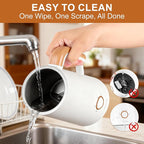 Milk Frother, Electric Milk Frother and Steamer 400W, Automatic Warm and Cold Foam Maker and Milk Warmer 4 in 1 with 2 Whisk for Latte, Cappuccino, Macchiato, Hot Chocolate Coffee
