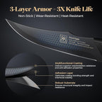 Steak Knives Set of 6, 4.7 Inch Dishwasher Safe Non-Serrated Table Knives, Ultra Sharp for Precise Cutting, Non-Stick Blade & Rust Proof, Easy to Maintain Ideal for Home Restaurant Party