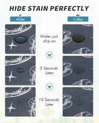 AMOAMI Coffee Mat Hide Stain Rubber Backed Absorbent Dish Drying Mat for Kitchen Counter - Fits Under Coffee Maker & Espresso Machine (12x19,DUST BLUE)