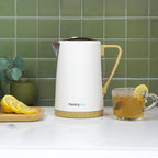 PantryPro 1.7L 1500W Rapid-Boil Electric Kettle - Stainless Steel Interior - Auto Shut-Off, Boil-Dry Protection, LED Indicator, Wide Opening - Cream White