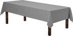 Gee Di Moda Rectangle Tablecloth - 60 x 84 Inch Charcoal - Heavy Duty Washable Polyester - For 5 Ft Rectangular Table, Buffet, Dinner, Wedding & Baby Shower